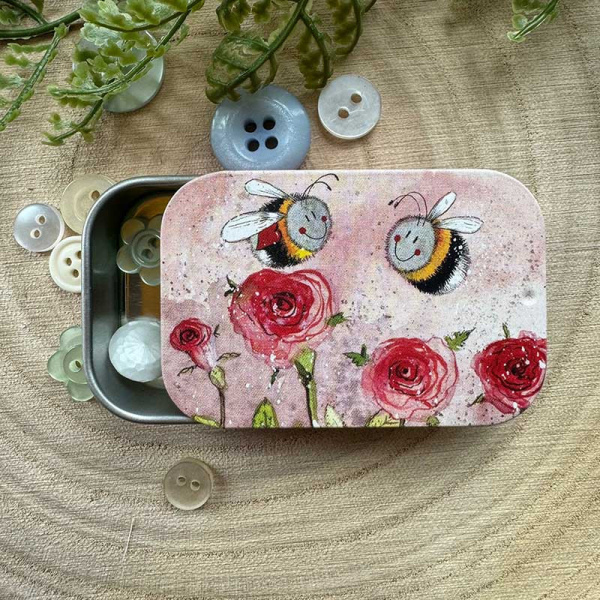 Alex Clark Mini Blikje - Bee and Roses - Afbeelding 2