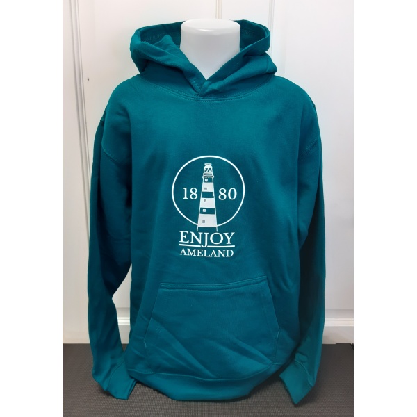 Kinder hoodie Enjoy Ameland - Jade