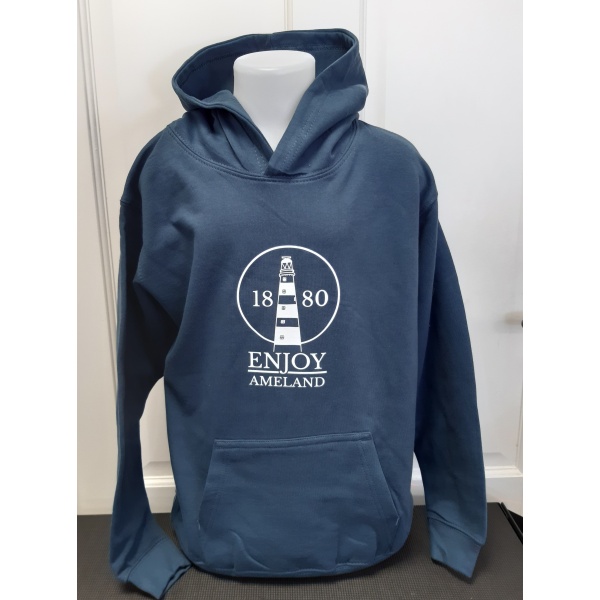 Kinder hoodie Enjoy Ameland - Airforce Blue
