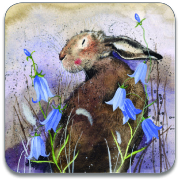 Alex Clark Onderzetter - Hare and Bluebell