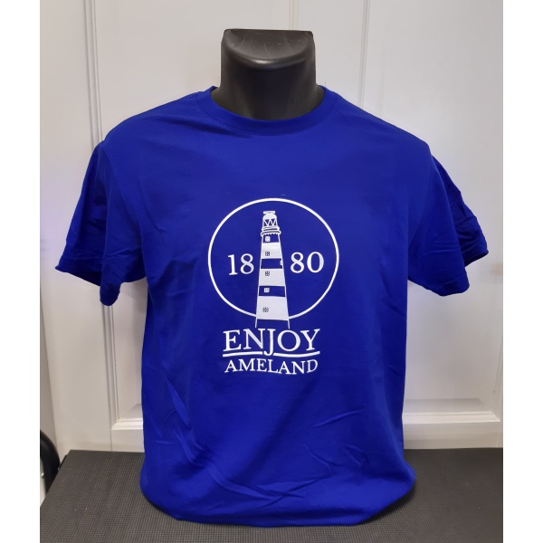 Heren T-shirt Enjoy Ameland - Cobalt Blue