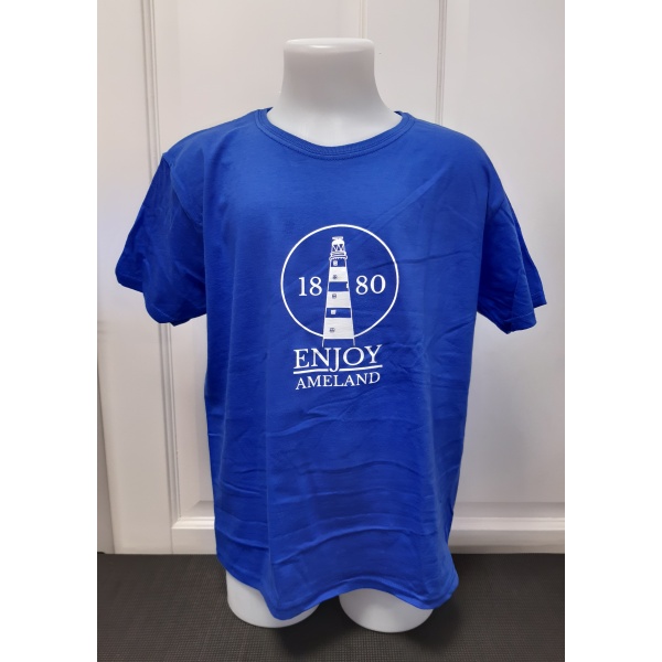 Kinder T-shirt Enjoy Ameland - Royal Blue