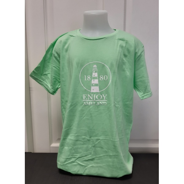 Kinder T-shirt Enjoy Ameland - Neo Mint