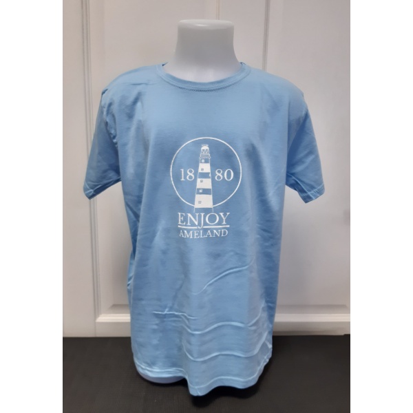 Kinder T-shirt Enjoy Ameland - Sky Blue
