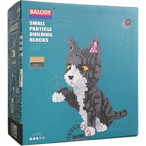 Balody Middel - Grijs witte kat - Afbeelding 2